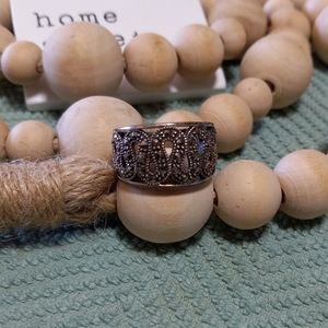 Art Deco Sterling Silver Ring w/ Marcasite Gems